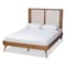 Baxton Studio Takeo Mid-Century Modern Transitional Ash Walnut Finished Wood Full Size Platform Bed 180-11151-9407-Zoro - alternate 1